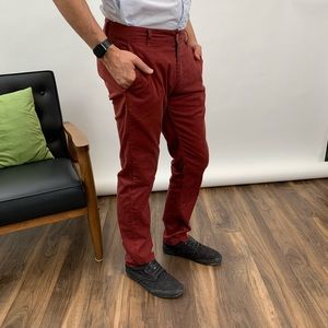 MENS burgundy Brixton pants size 32/32